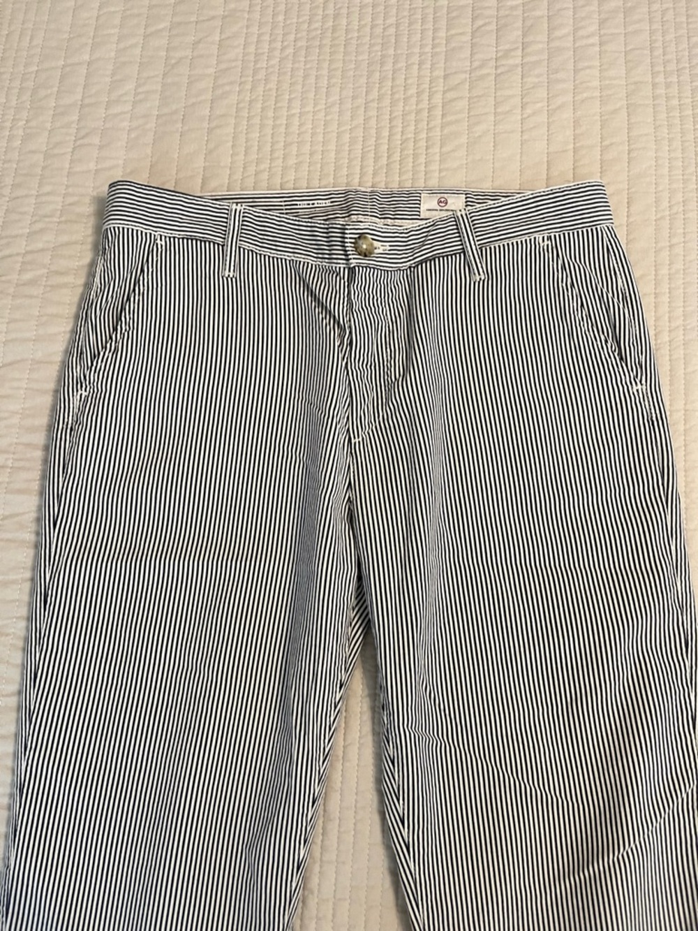AG Adriano Goldschmied The Caden Striped Trousers